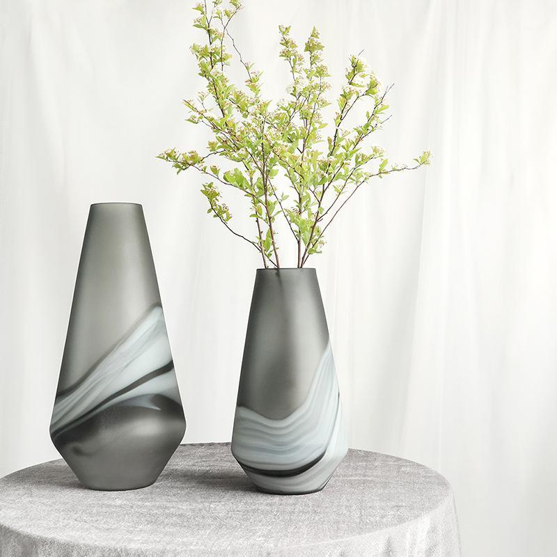 

Modern High-grade Glass Vase Northern European Style Light Luxury Simple Flower Arrangement Model Room1