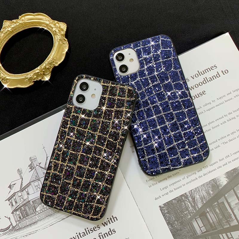 

Luxury Bling Phone Case For iPhone 12 11 Pro MAX XS XR XS MAX 7 8Plus Colorful Glitter Back Cover For Samsung S20, Mixed color