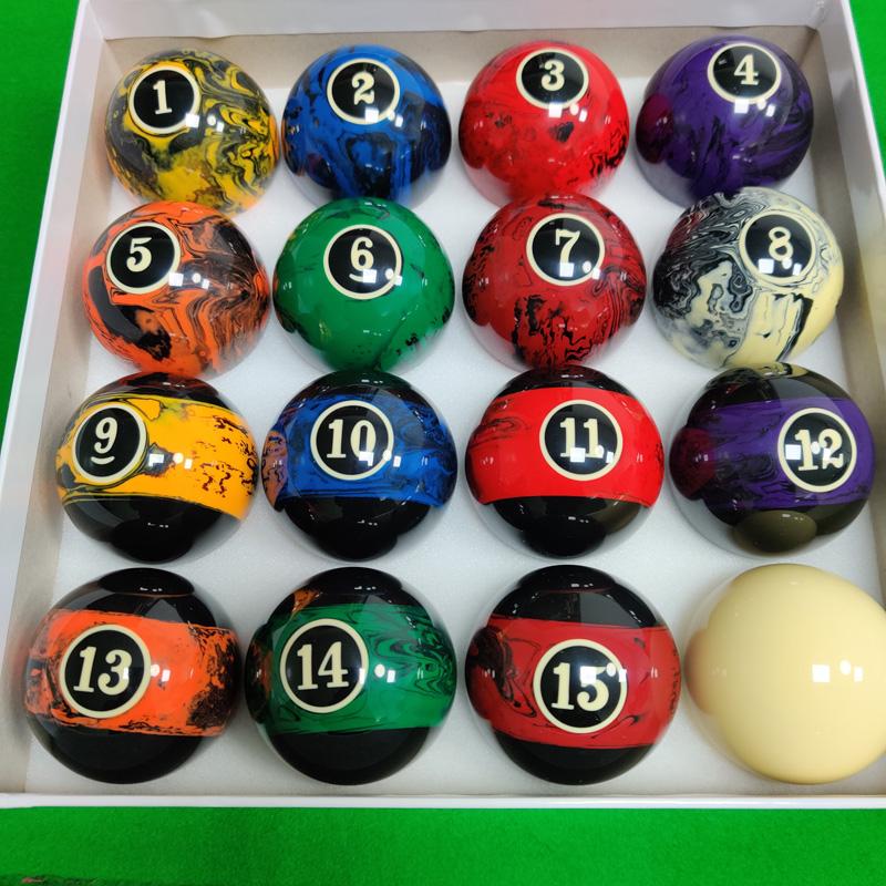 

57.25mm Pool balls 16pcs full set resin marble designs 2 1/4inch Billiards pool cue balls accessories