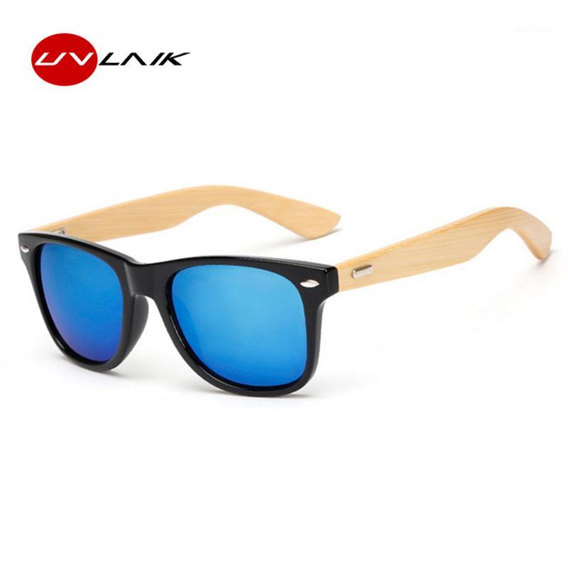 

UVLAIK Classic Vintage Wood Sunglasses Men Women Mirrored Reflective Lens Wooden Sun Glasses Bamboo Glasses Goggles1