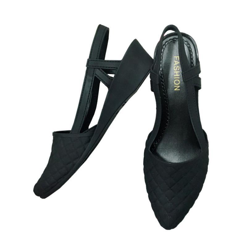 

SWYIVY PVC Wedges Summer Shoes Women Sandals Pointed Toe 2021 New Female Black Casual Shoes Wedges Sandals Lady Rubber, Blue