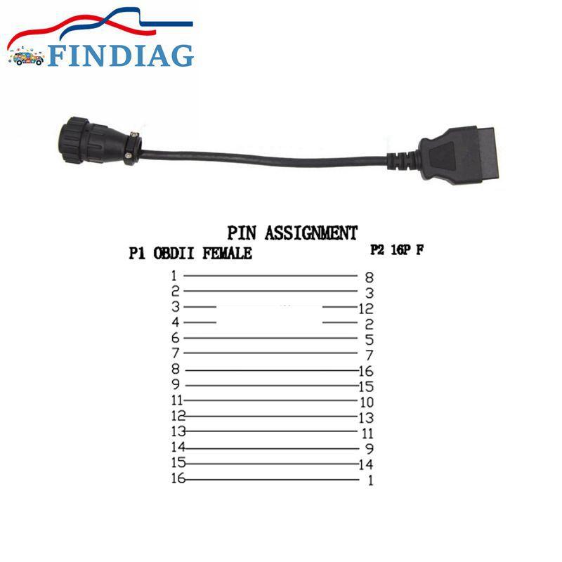 

FOR 16 Pin To 16Pin Diagnostic Connector Car Accessories Connect Compatible for TCS CDP Truck Adapter 10pcs/lot