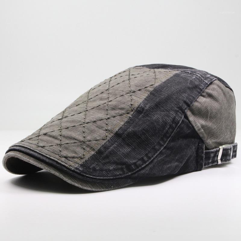 

Newsboy Hat Men Flat Ivy Cap Summer Spring Golf Driving Cotton Beret Breathable Outdoor Accessory1, Army green