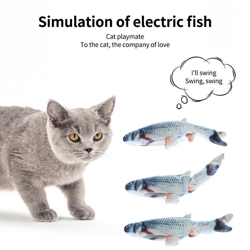 

30CM Pet Cat Toy USB Charging Simulation Electric Dancing Moving Floppy Fish Cats Toy For Pet Toys Interactive Dog Cat Gifts1