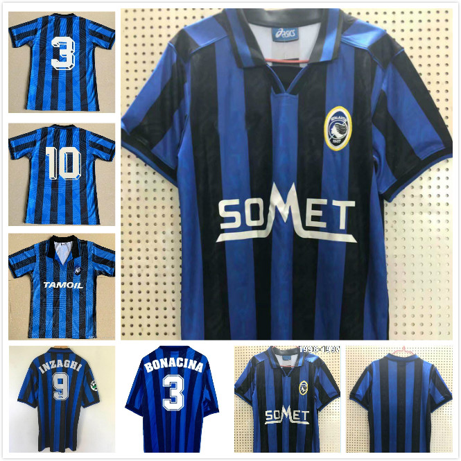

1991 1996 1997 Retro Atalanta BC soccer jersey INZAGHI BONACINA D.MORFEO 91 96/97 football Retro Sports shirt -2XL