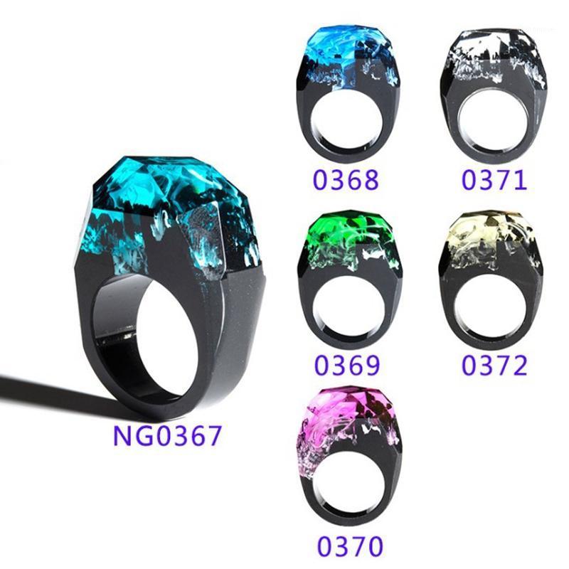 

Natural wood ring handmade DIY making resin ring fashion woman man jewelry Valentine's Day gift novelty1