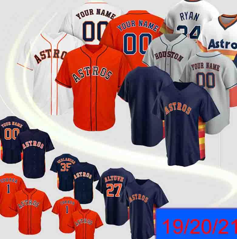 

HoustonAstros jersey 2 Alex Bregman Astros 27 Jose Altuve 5 Jeff Bagwell 7 Craig Biggio 4 George Springer custom baseball jersey Stitched, Blue;black