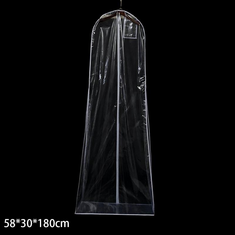 

Dustproof Cover Wedding Dress Storage Bag Protector Garment Long Clothes Extra Large Protective Case Bridal Gown Transparent, As pic
