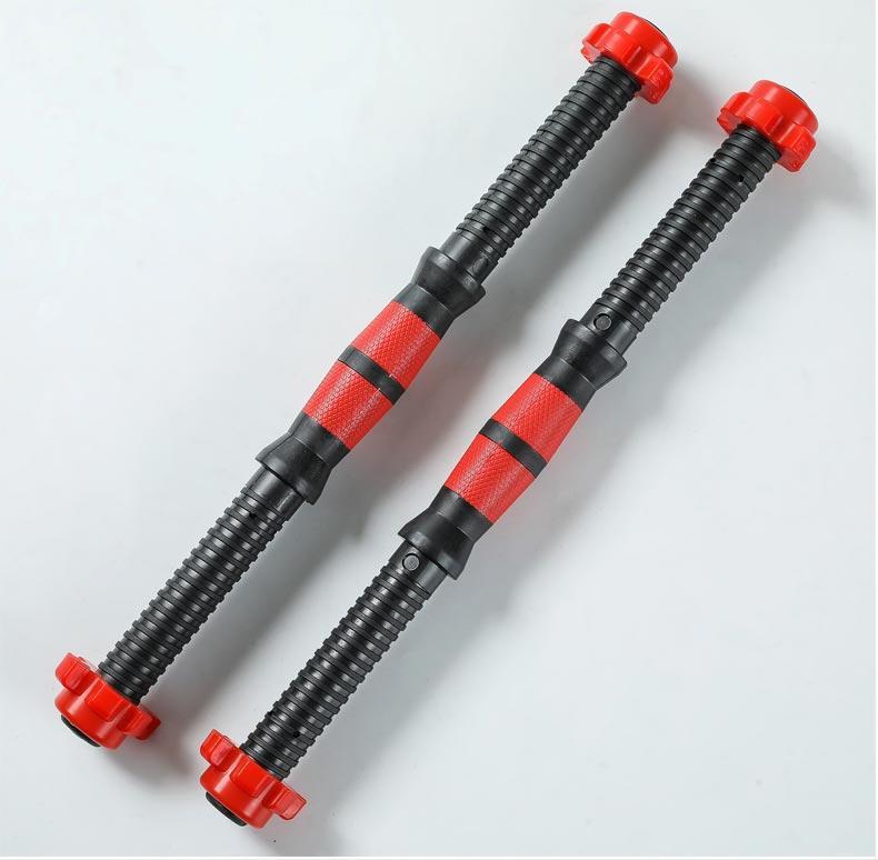 

2pcs 50cm Dumbbell Bars Dumbbell Handles Weight Lifting Spinlock Collar Set Gym Barbells Bars Strength Workout Fitness Equipment1, Red