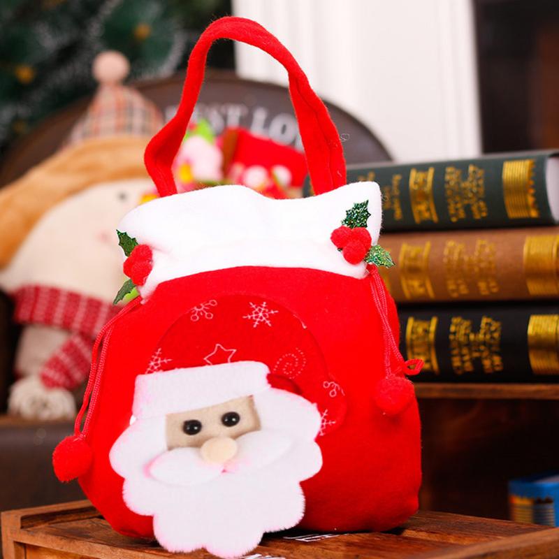

Christmas Candy Tote Bags Children's Kindergarten Mall Christmas Gift Bag L0910