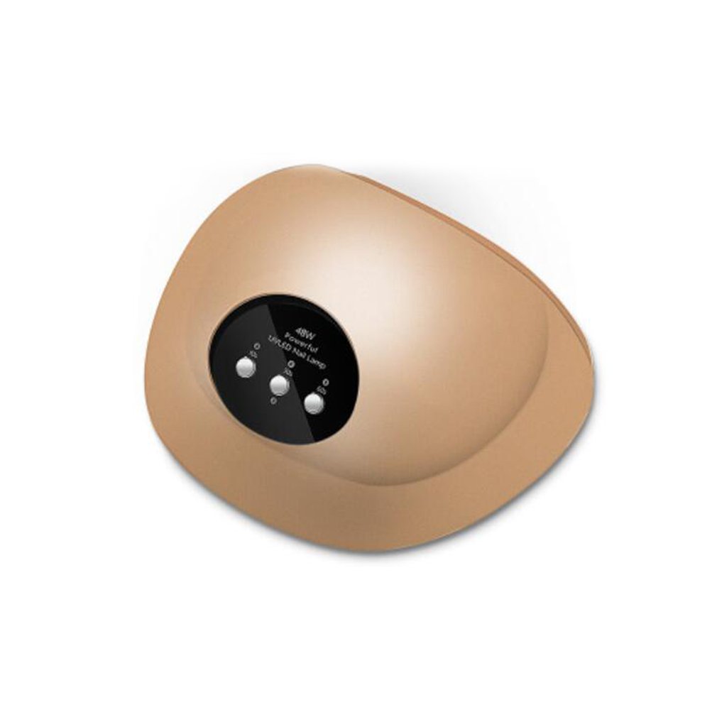 

BEVILI Manicure 48w Intelligent Induction Dual Light Source Phototherapy Nails Led Light Therapy Baking Lamp Nail Dryer, Gold eu