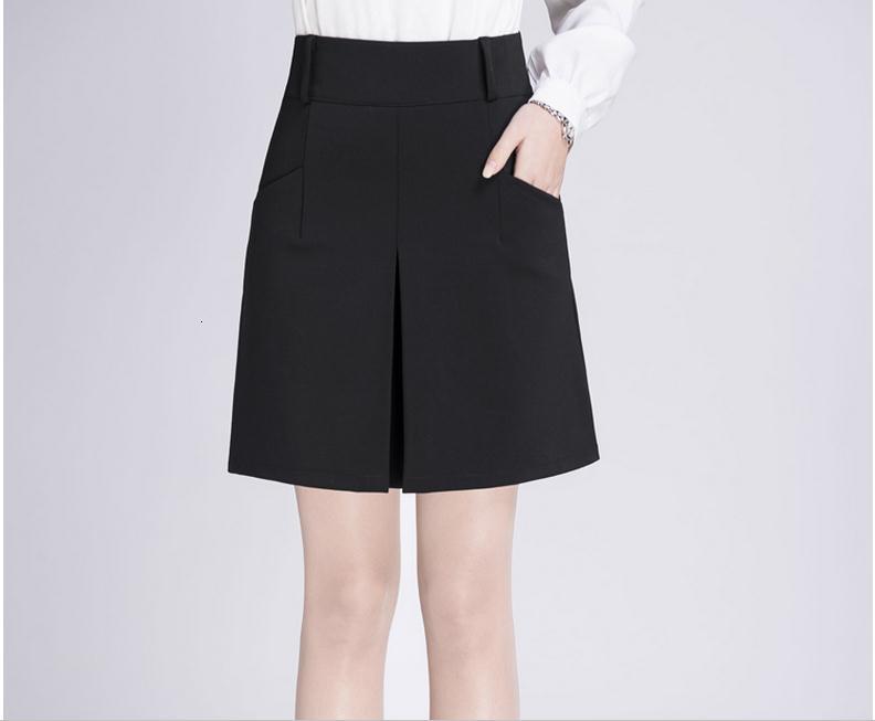 

Autumn Winter Waist Plus Size Western Professional Black Pocket Bustle Women's Short Skirt Sheds 6ovi
