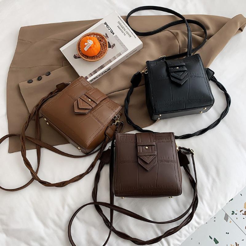 

PU Leather Handbags For Women 2021 New Luxury Crossbody Bags For Women Designers Female Shoulder Bag Shopping Tote Bags, Black