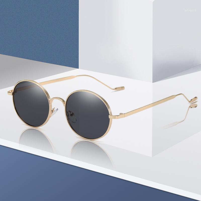 

Sunglasses Fashion Brand Design Round Women Men Metal Luxury Sun Glasses Vintage UV400 Sunglass Eyewear Shades1