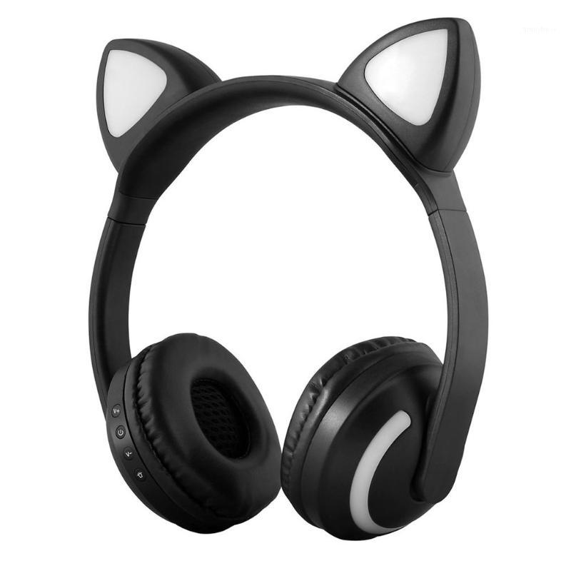 

Cat Ears Headphone LED Light-emitting Wireless Headset Cute Earphone Wireless Music Voice Headset Folding1