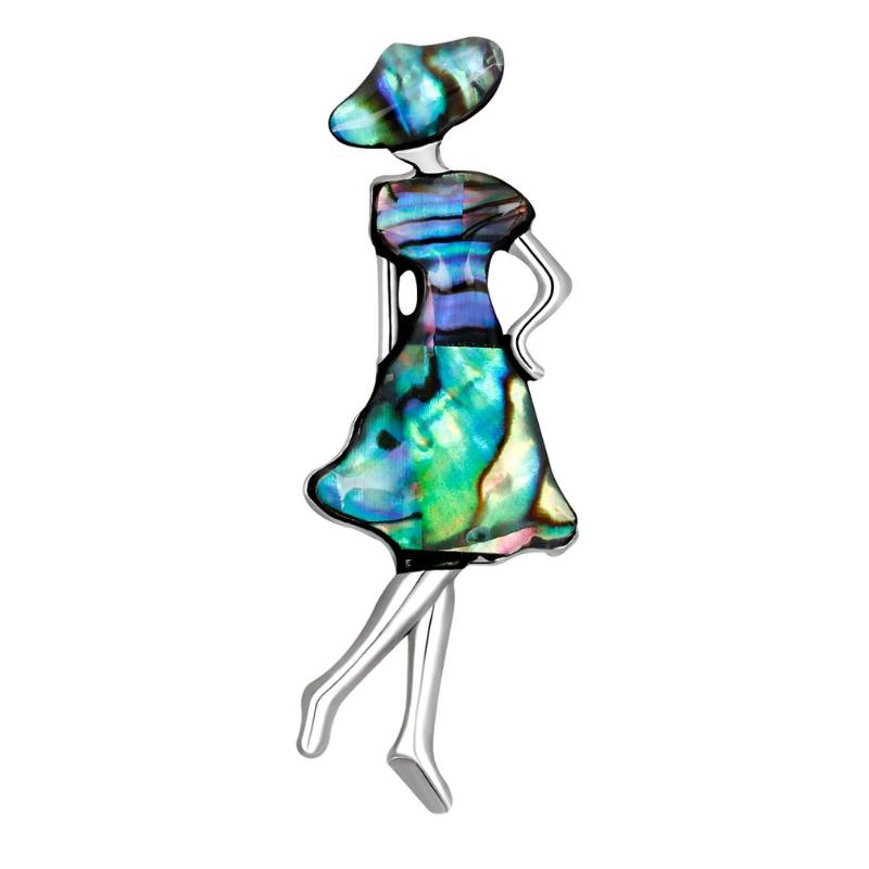 

Pins, Brooches AL348-A Shell High-grade Brooch Fashion Banquet Costume Accessories Ladies Sexy Charming 1.8cm 5.0cm