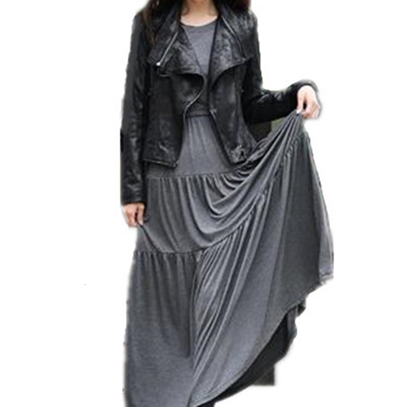 

2021 New Arrival Autumn Winter Modal Long Sleeve Boho Style High Waist Robe Femme Plus Size Women Casual Z6yx, Black