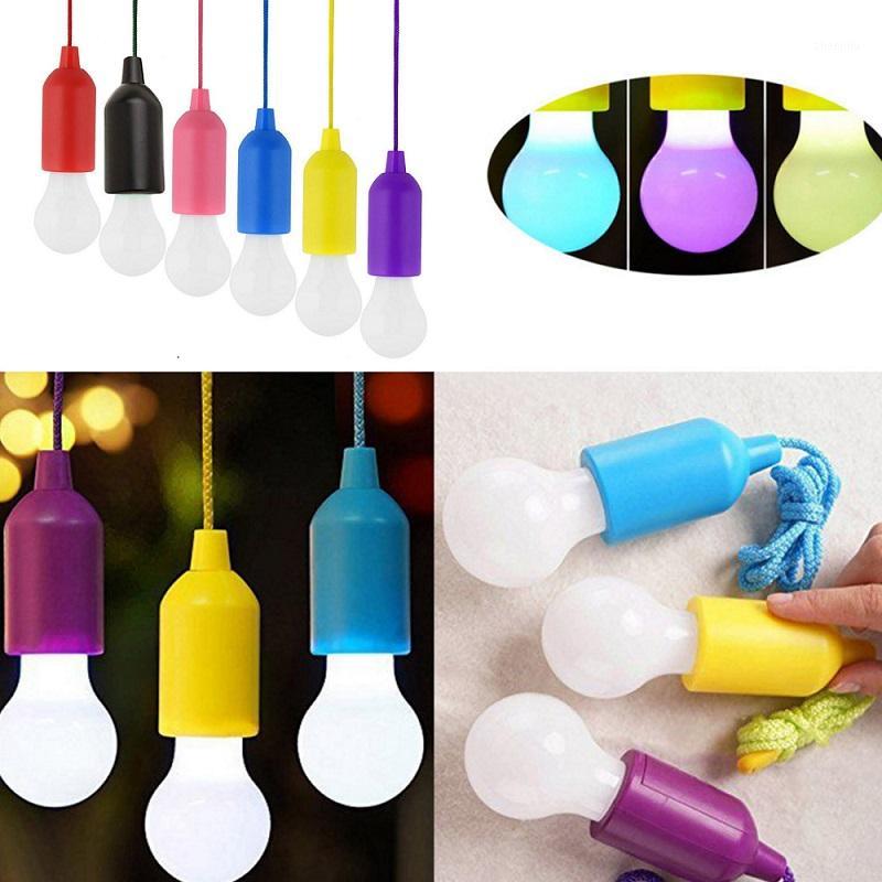 

Creative Hanging Lamp Portable LED Pull Cord light Bulb Outdoor Garden Camping Lantern Battery Powered Colorful LED Night Light1