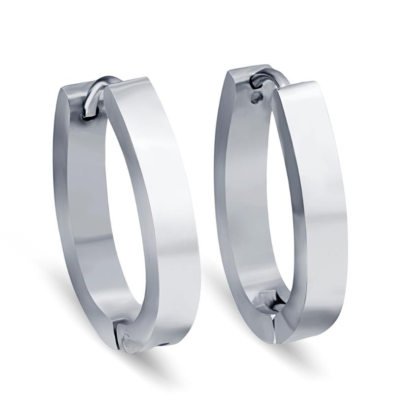 

Stainless steel high-grade metallic small earring for women or men 2020 street punk hip hop cool nightclub hoop earrings