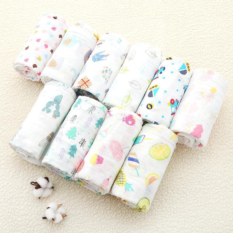 

Blankets & Swaddling 1pc Muslin 100% Cotton Born Swaddles Soft Baby Boy Girls Bath Gauze Infant Wrap Sleepsack Stroller Cover Play Mat1, 1piece