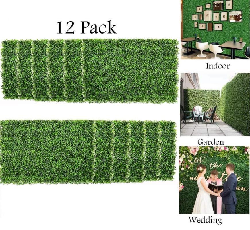 

12 Pack Artificial Boxwood Panels Mat Greenery Fence Wall Decorative Hedge Plant for Outdoor Indoor Garden Fence Backyard1, 12pcs