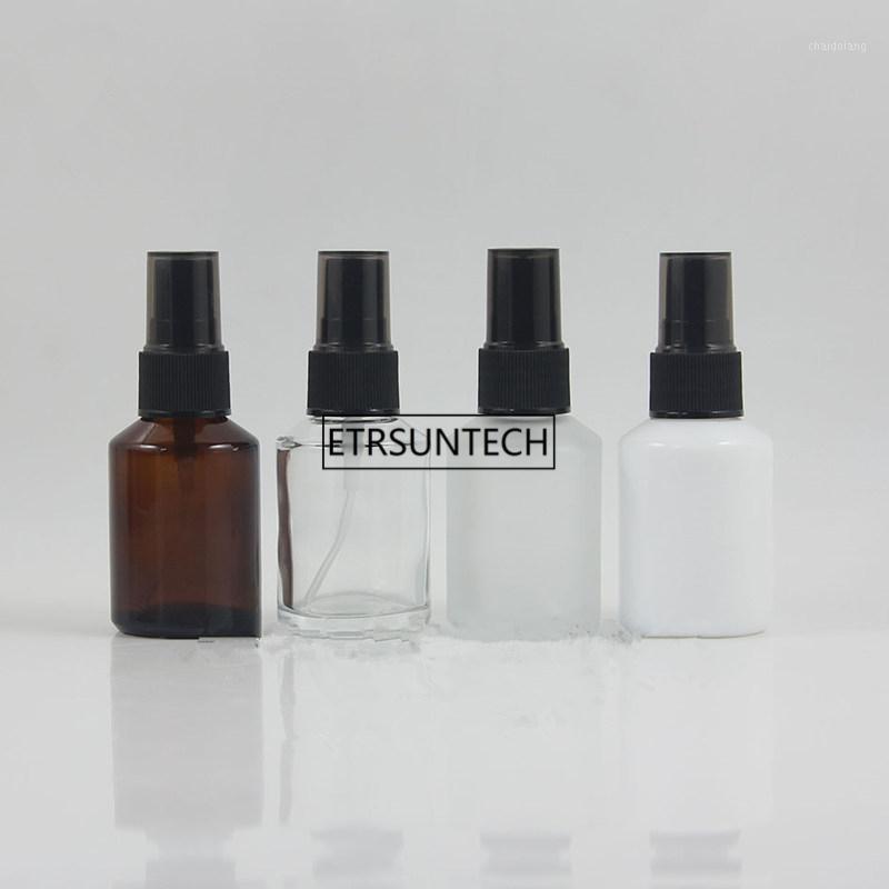 

100pcs 30ml Spray Bottle Beauty Empty Amber Clear Glass Bottles Essential Oil Mist Spray Container Case Refillable travel F34461