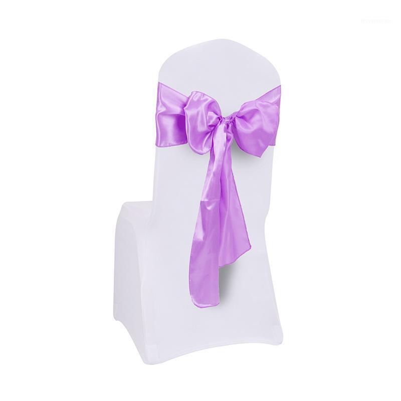 

Satin Burgundy Bow Chair Band Wedding Banquet Chair Sashes For Hotel Party Decoration Multi Color 17*270cm 20pcs/lot1