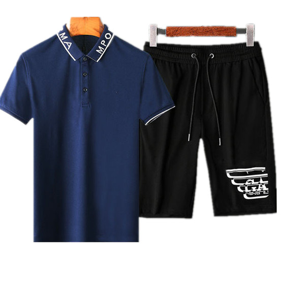 

Casual Suit Mens Tracksuit Fashion Summer Sportwear Crew Neck Short Sleeves T-shirt+shorts 2 Color Option High QualityM-3XL#29, White