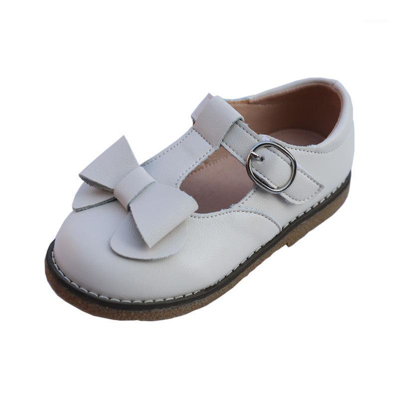 

ULKNN The New 2021 Girls Leather Shoes Non-skid Soft Bottom Child Students Etiquette White Shoes Baby Leather1, Bklack