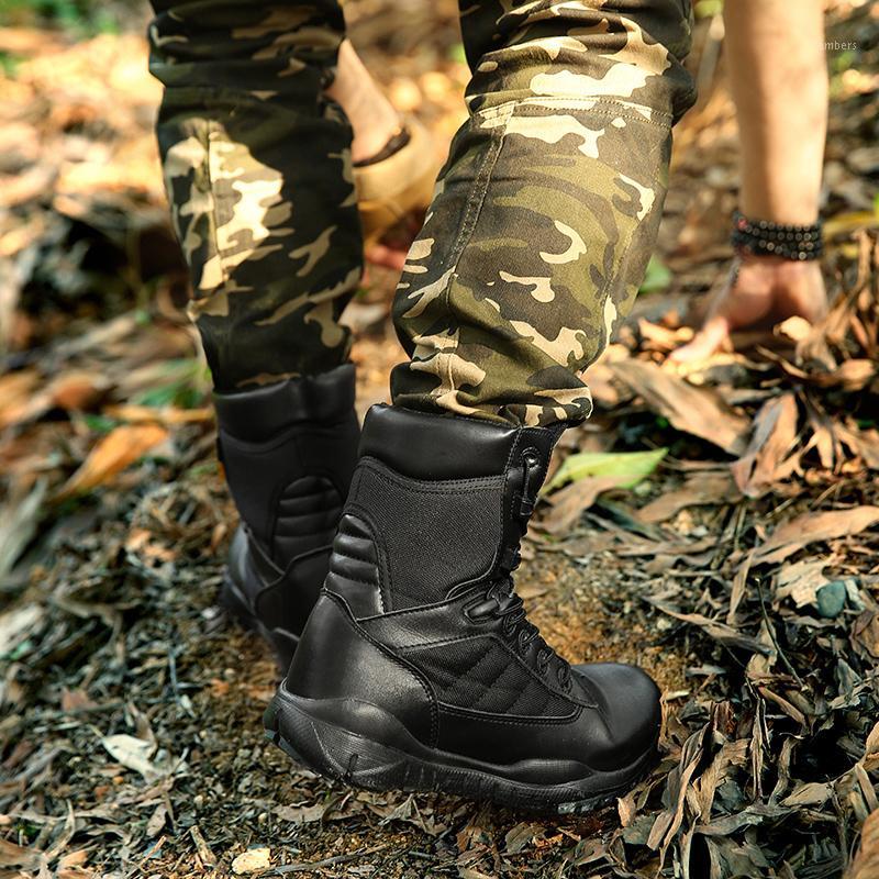 

2020 man sneaker Sneaker mens leather casual for footwear fashion high outdoor Mens comfortable boots hightop causal black1, Black