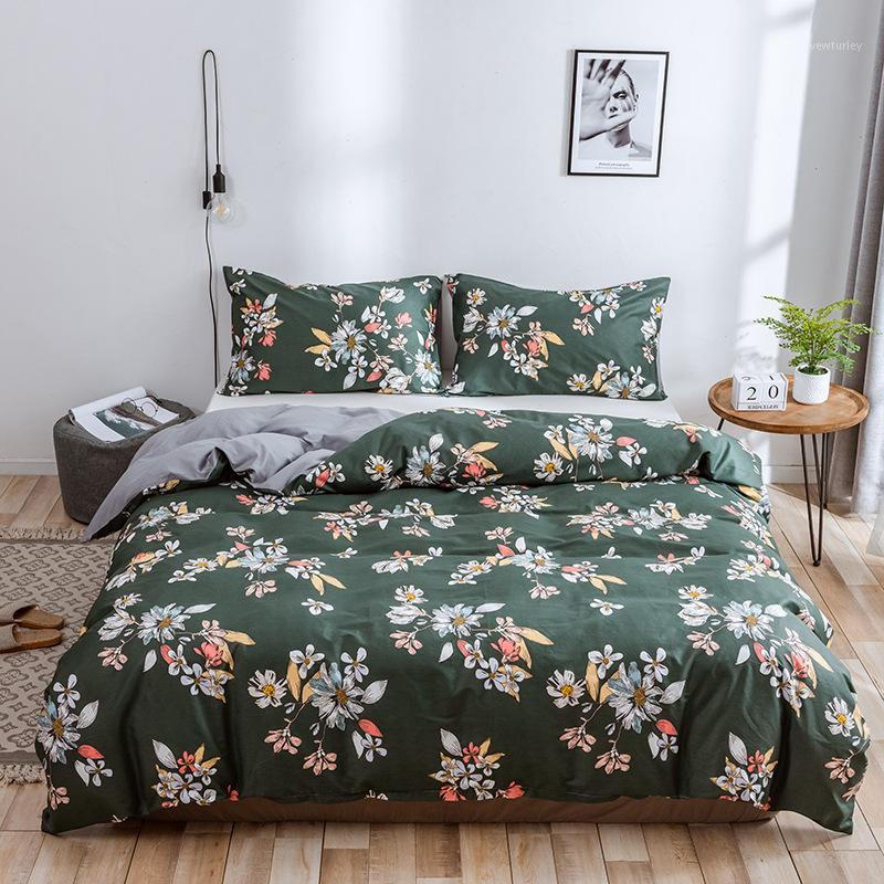 

CANIRICA Bedding Set Floral Comforter Bedding Sets Adult Child Duvet Cover Set With Pillowcase Geometric Home Decor1, As picure