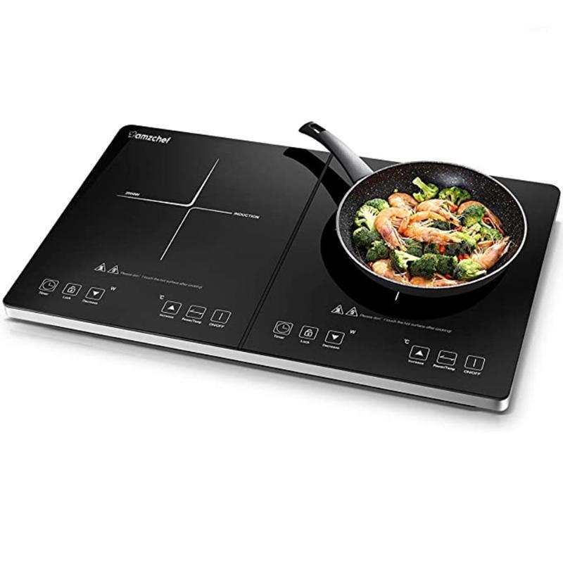 

3500W Double Induction cooker fire boiler Waterproof Black Crystal Plate Stove High-power Cooktop Burner1