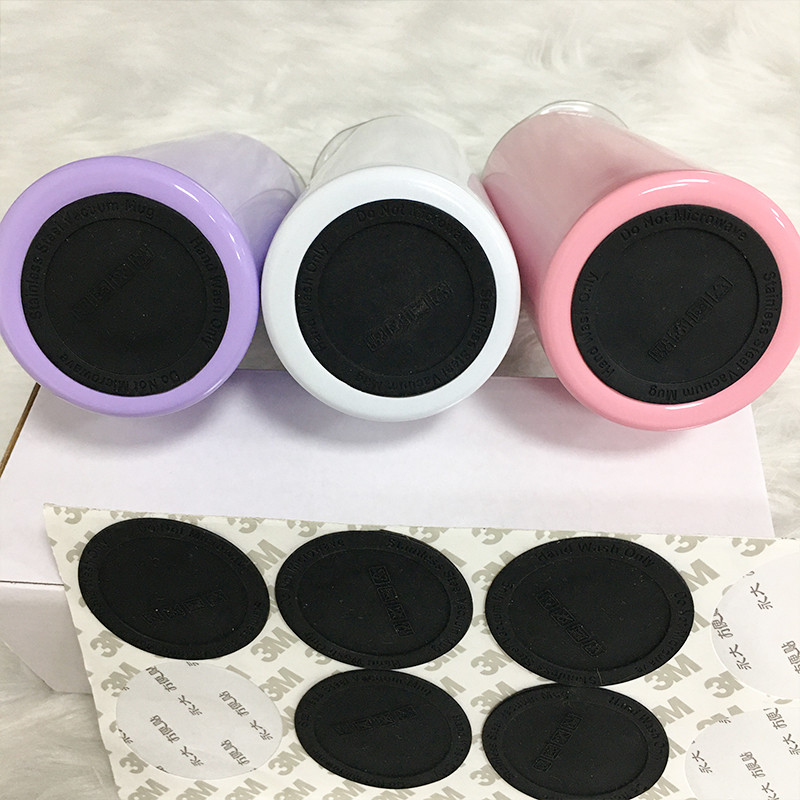 

Simple Round Self Adhesive Rubber Coaster Pastable Cup Bottom Non-slip Stickers Pad For 20oz 30oz Skinny Tumblers