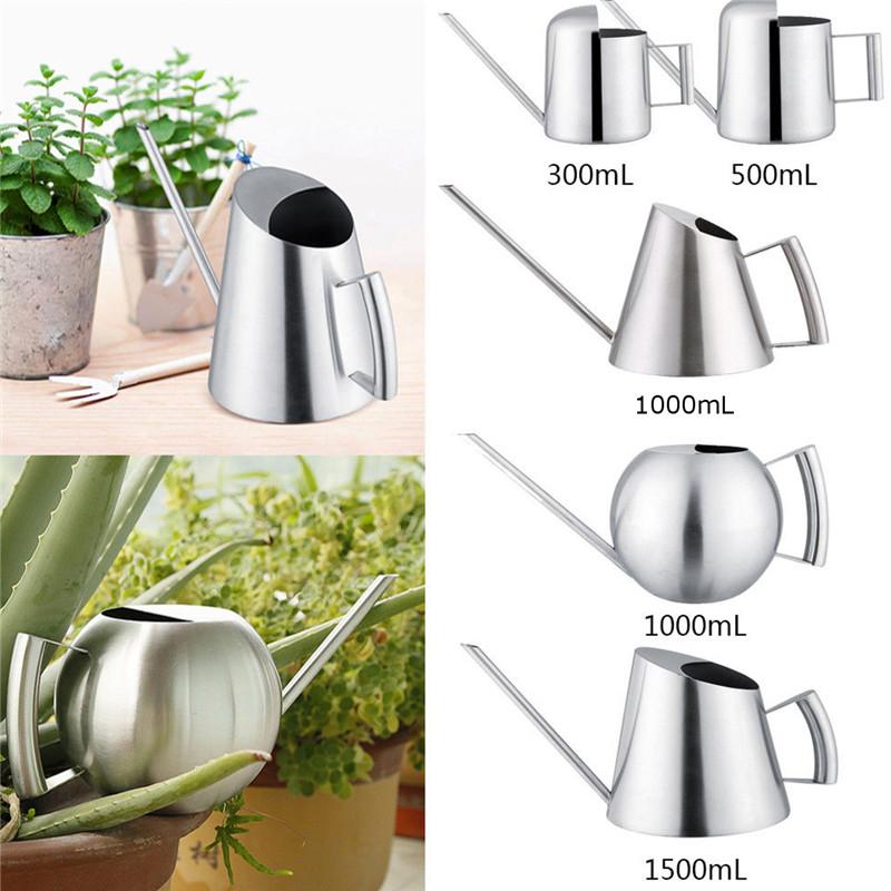 

Household Stainless Steel Watering Can Kettle 300/500/1000/1500mL Garden Plant Flower Long Mouth Watering Garden Sprinkling Pot, 300ml