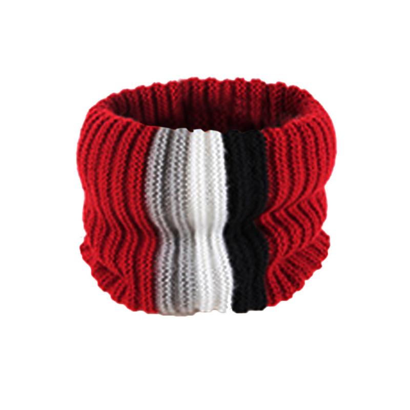 

Sagace Scarfs Fashion Winter Knitted Stripe Stitching Scarf Child Contrast Color Warm Scarves Circle Scarfs Warm Cowl Ring Neck