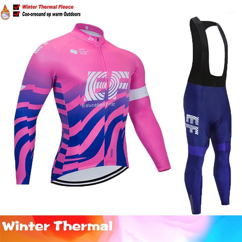 

Winter new season 2020 EF CYCLING JERSEY 19D bike pants Ropa Ciclismo MEN thermal fleece pro BICYCLING jacket Maillot1, Winter cycling suit