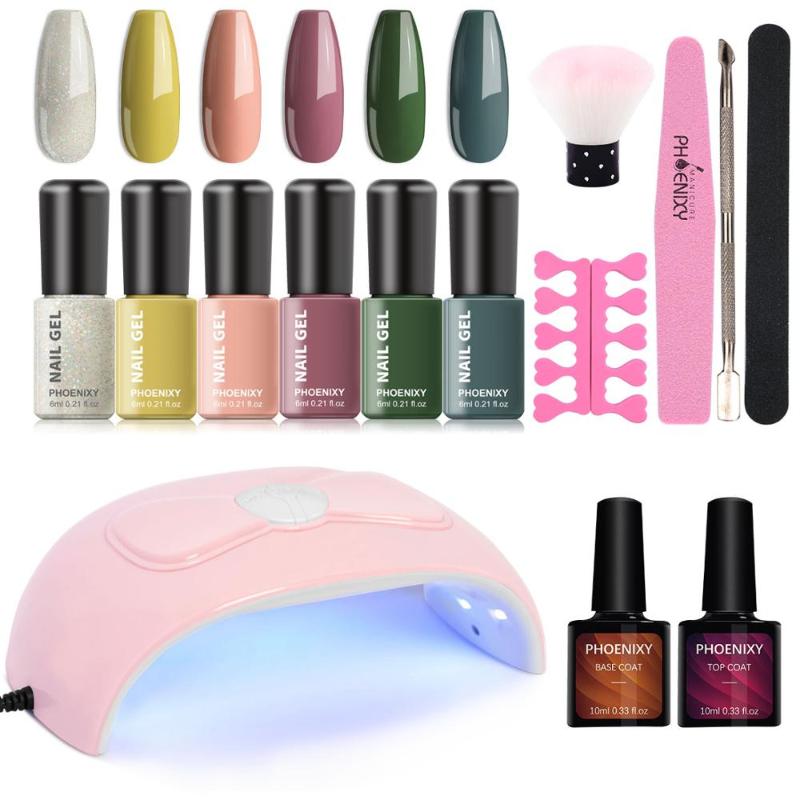 

Nail Gel Polish Set With UV LED Lamp Gel Polish Set Nail Art Manicure Tools Profeeesional