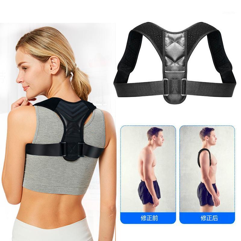 

Brace Support Belt Adjustable Back Posture Corrector Clavicle Spine Workplace Outdoor Back Shoulder Lumbar Posture Correction1, Black