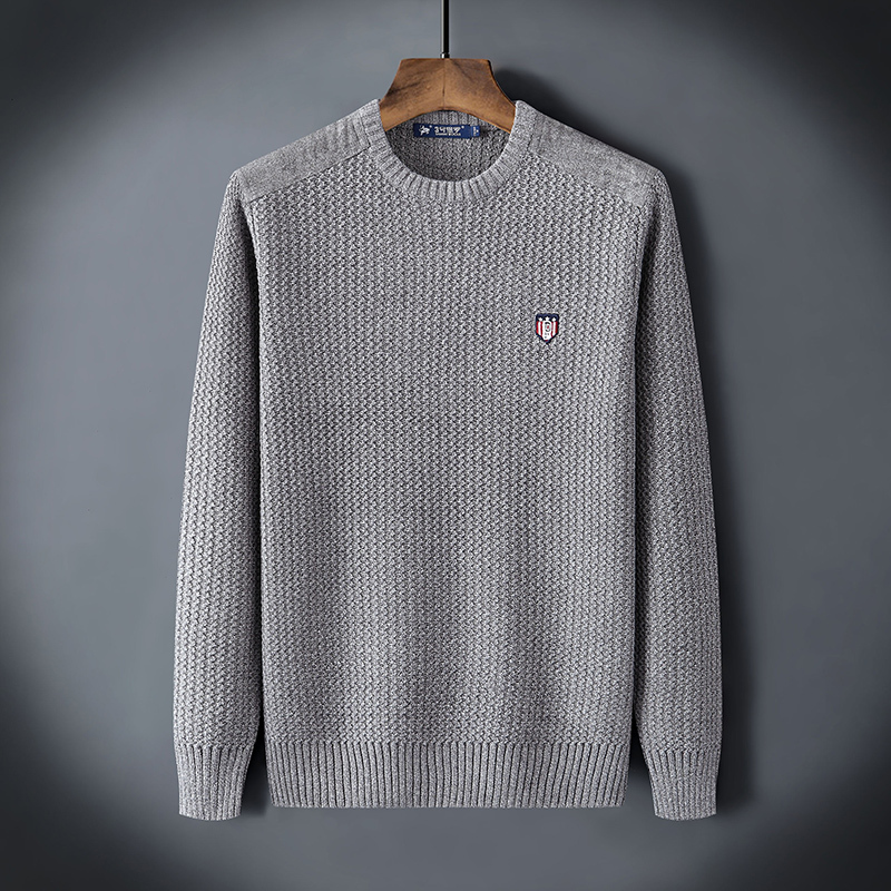 

2020 Men's 100% Cotton Clothing Autumn Plaid Man's Sweater New Knitting Wear Ipgu, 295 blue