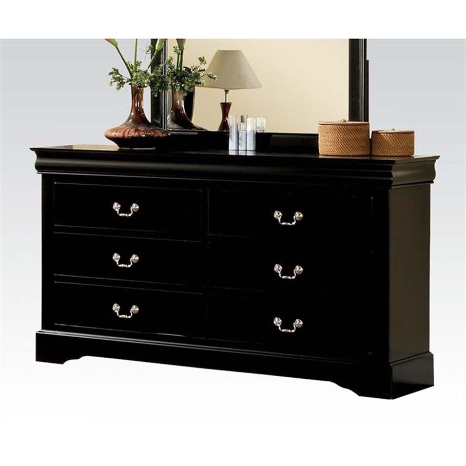 

US Stock Home Furniture III Dresser with Six Drawers in Black 19505 a15190M