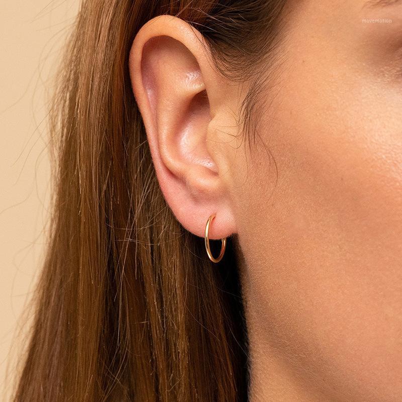 

15MM Hot Simple Fashion Earrings European and American Stainless Steel Earrings Classic Geometric 316L1