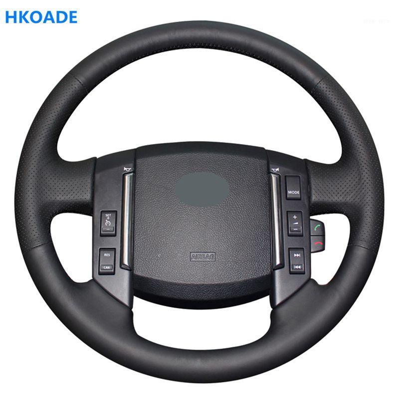 

HKOADE Hand-stitched Black Non-slip Hige Soft Artificial Leather Car Steering Wheel Cover for Freelander 2 2007-20121