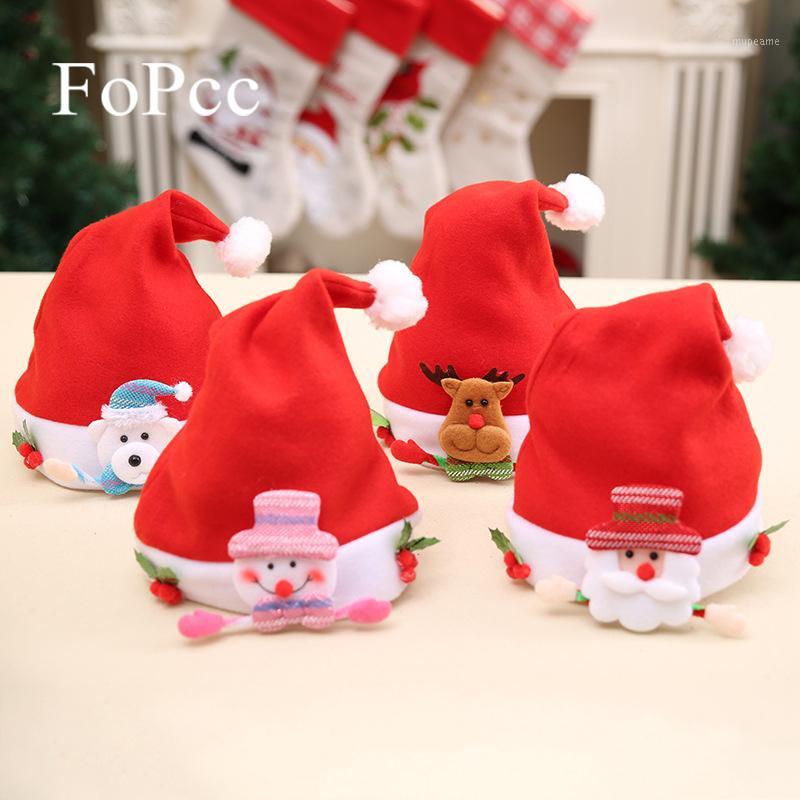 

2018 New Kid Cheer Christmas Hat Children Santa Claus Reindeer Snowman Bear Party Cute Cap Christmas Decorations For Home1