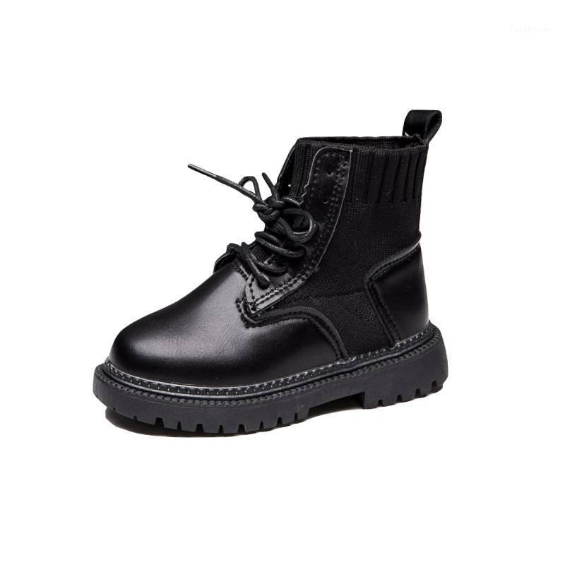 

Fashion Ankle Boots Girl Big Boys Shoes Kids 2021 Children Autumn Sneaker 3 4 5 6 7 8 9 10 11 12 Year Old1, Black