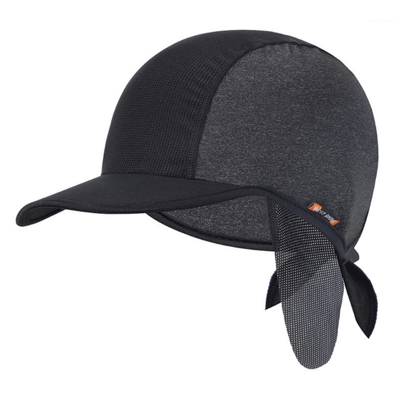 

Breathable Ice Silk Outdoor Bike Hat Anti-UV Sun Pirate Hat Biking Portable Dustproof Cycling Parts for WEST BIKING1, Black