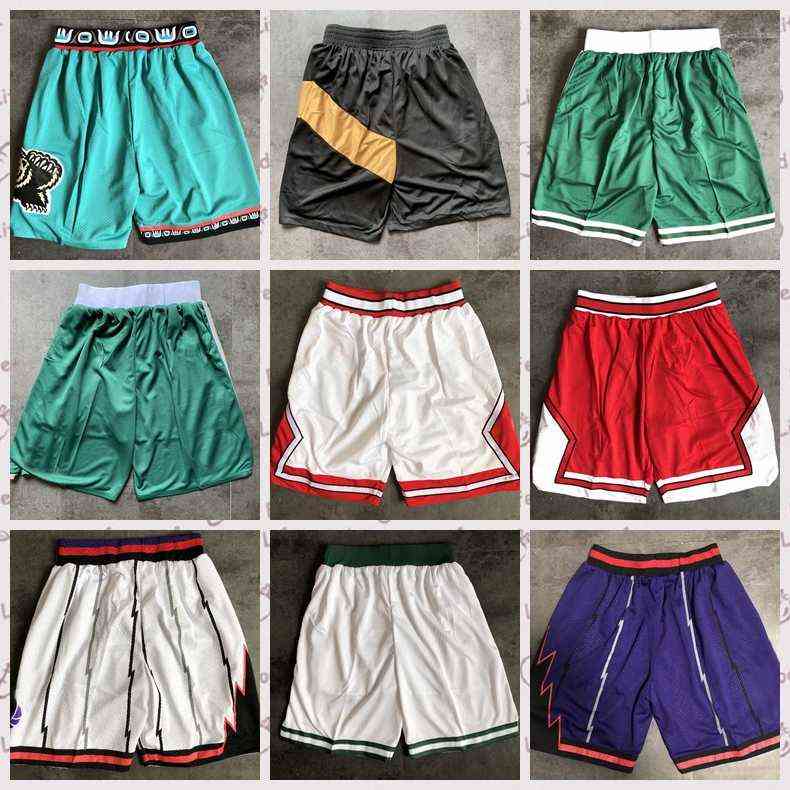 

Vintage Team Basketball Shorts Men pantaloncini da basket Sport Short College Pants White Black Red Purple Green SizeS-2XL