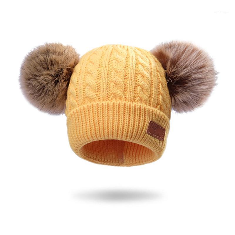 

Baby Hat Winter Knitted Kids Girl Warm Thicker Children Infant Beanie Cap Bonnet Casquette1, White