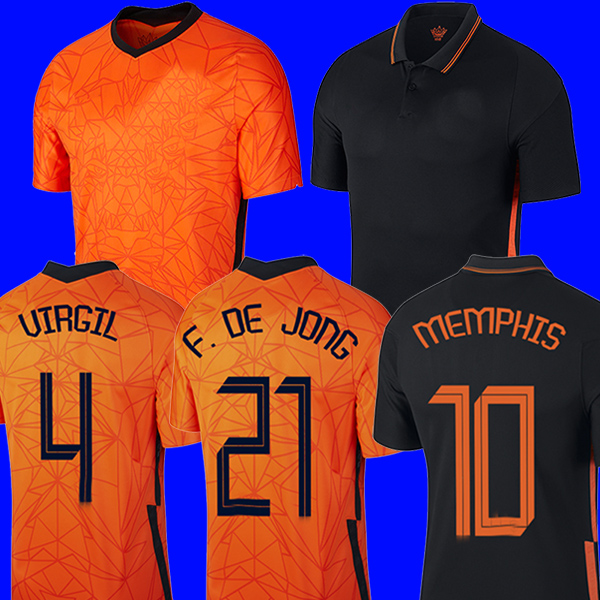 

2021 soccer jersey DE JONG The football kits shirt VIRGIL 20 21 jerseys STROOTMAN MEMPHIS Men + Kids sets, Men away