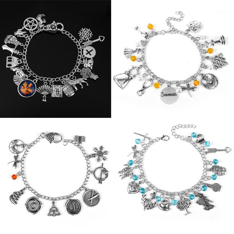 

TV Series Jewelry A Bracelets Outlander Themed Charm Dangles&Bracelet Handmade Wristhand Chain For Women Men Fans Gift1