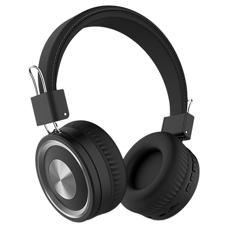 

HIFI Bluetooth Wireless Headphones Head Earphones over Ear Stereo Headset with Built-in Microphone Support FM Radio, Black